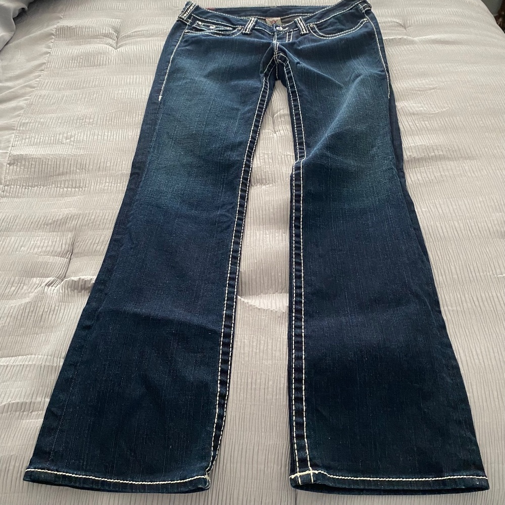 True Religion Disco Billy Big T with Crystal Embellished Buttons & Beltloops